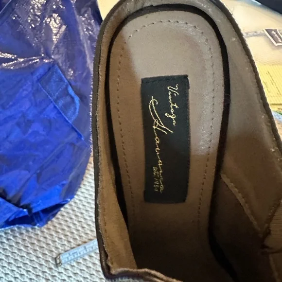 Vintage Havana Tan and Cream Patterned Mules - Picture 3 of 7